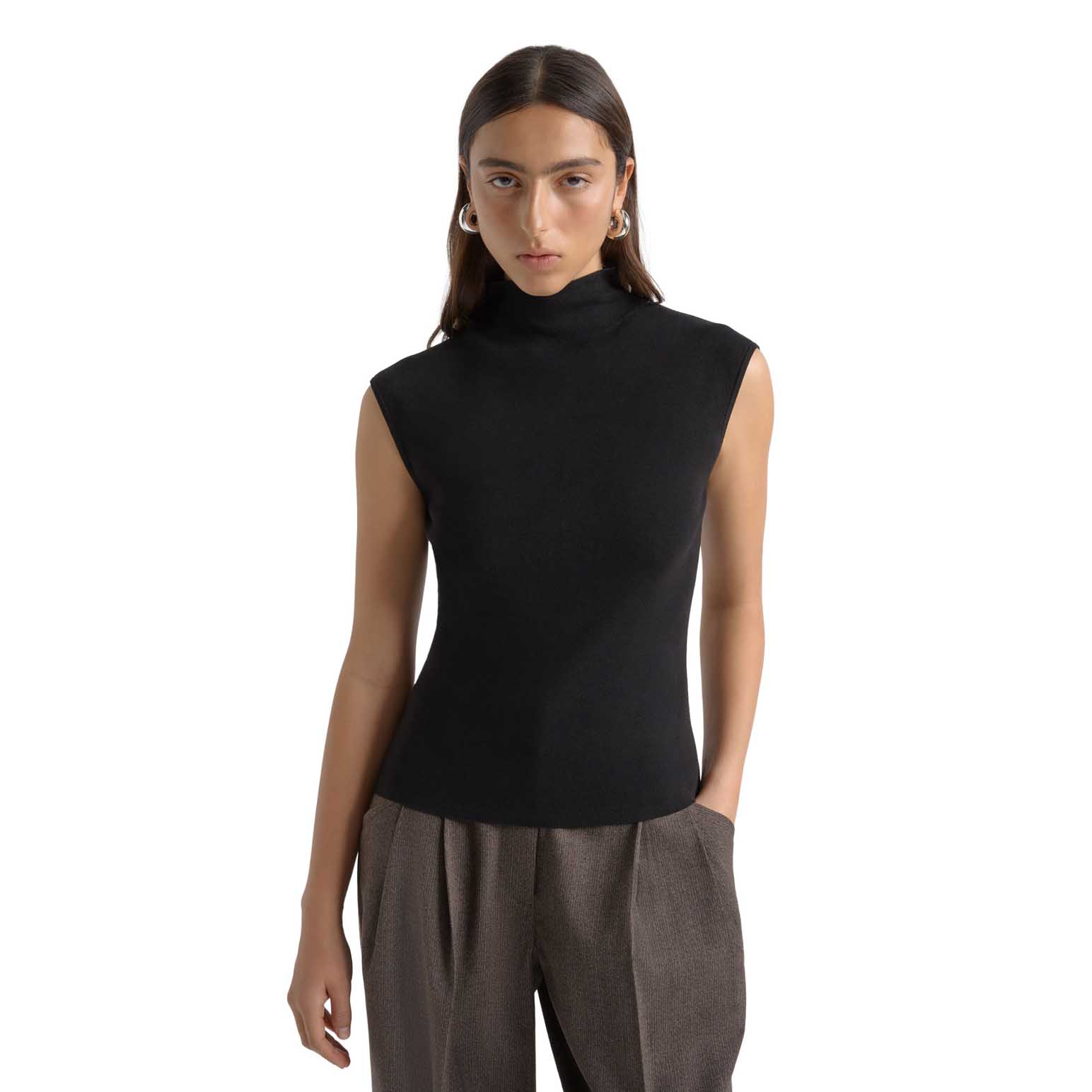 Cue Cotton Silk Cap Sleeve Knit